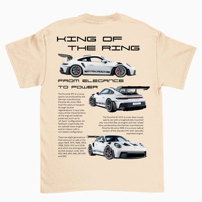 Camiseta Básica Unissex Porsche 911 King beje perola off white
