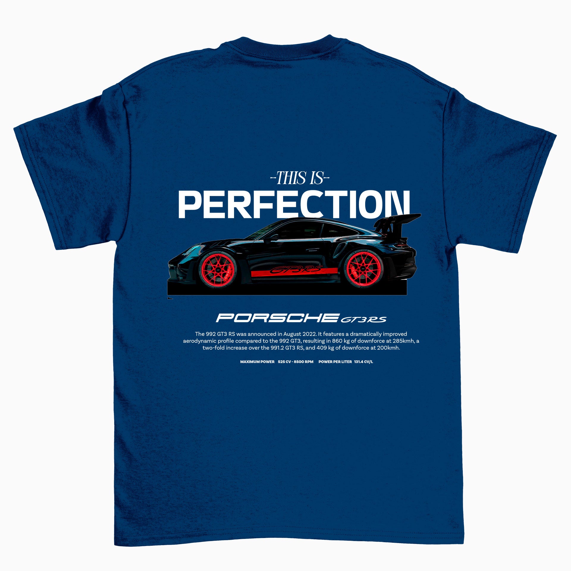 Camiseta Básica Unissex Porsche 992  azul marinho