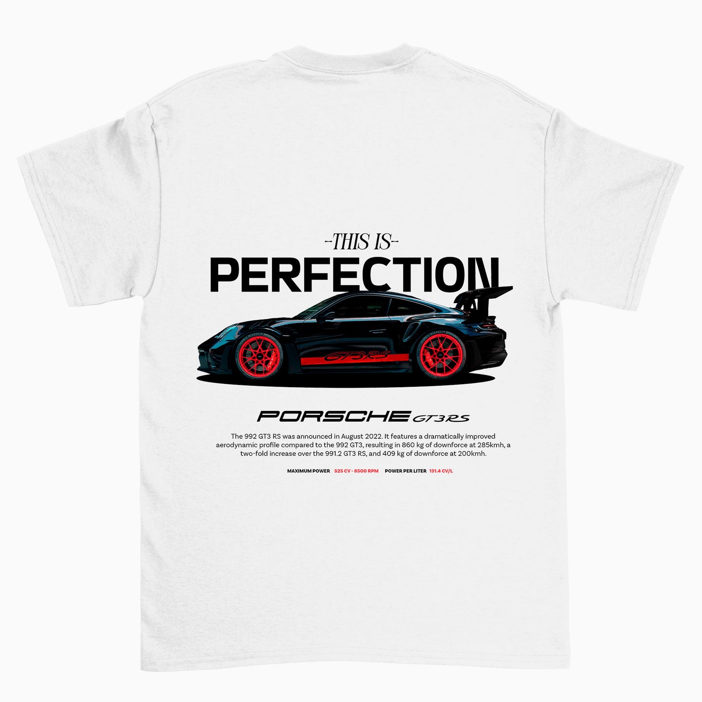 Camiseta Básica Unissex Porsche 992  branca