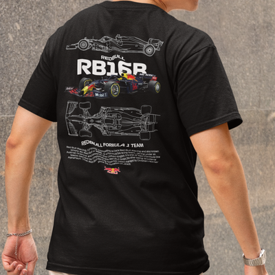 Camiseta Básica Unissex Red Bull Racing FORMULA 1 TEAM W  preta