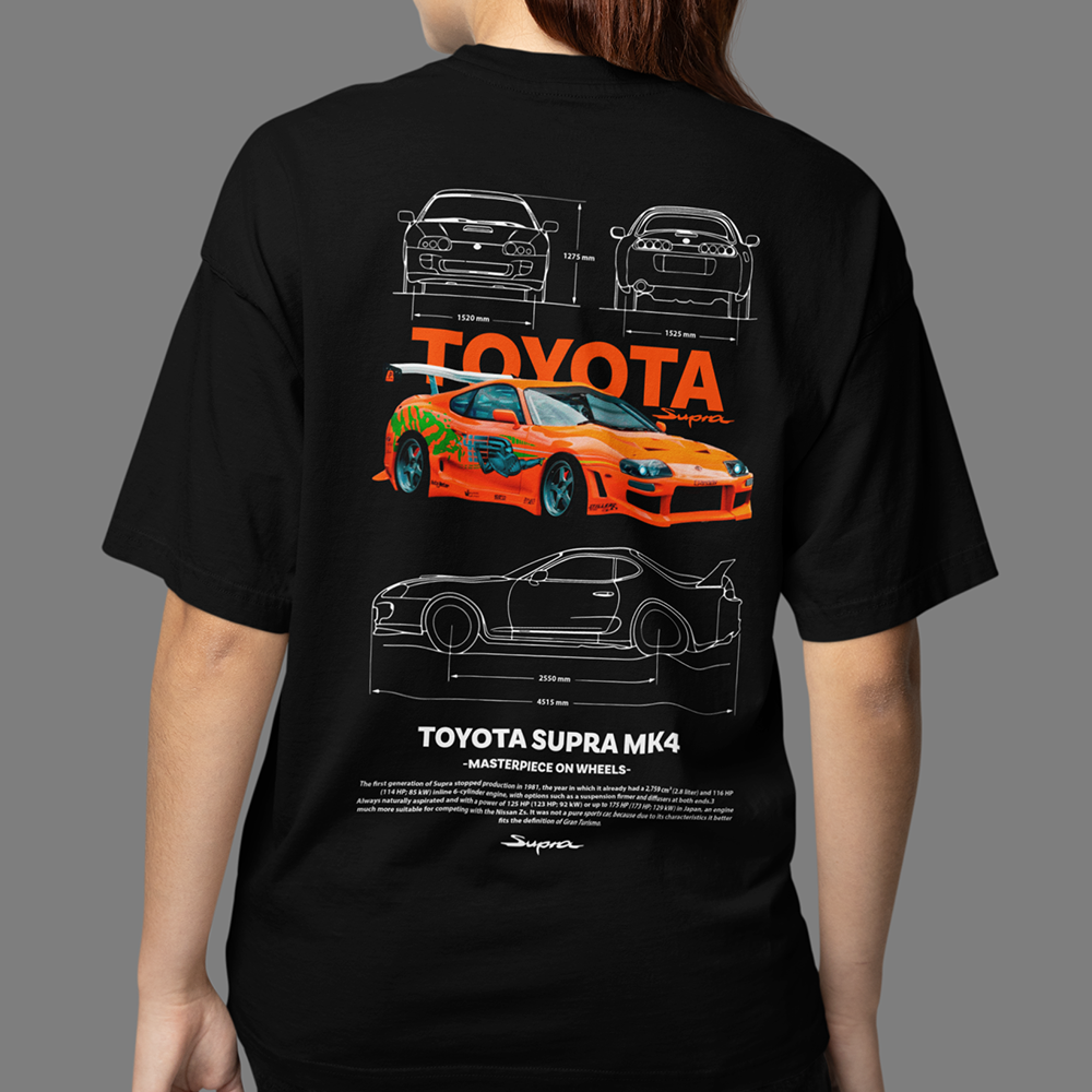 Camiseta Básica Unissex Supra MK4 BLANCO preta