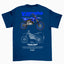 Camiseta Básica Unissex Yamaha YZ  v2 azul marinho