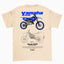 Camiseta Básica Unissex Yamaha YZ  v2 beje perola off white