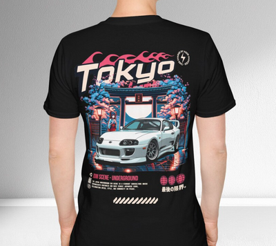 Camiseta Básica Unissex Tokyo Supra Underground- preto