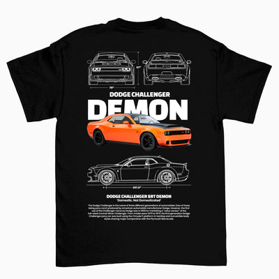 Camiseta Básica Unissex Dodge Challender Demon W