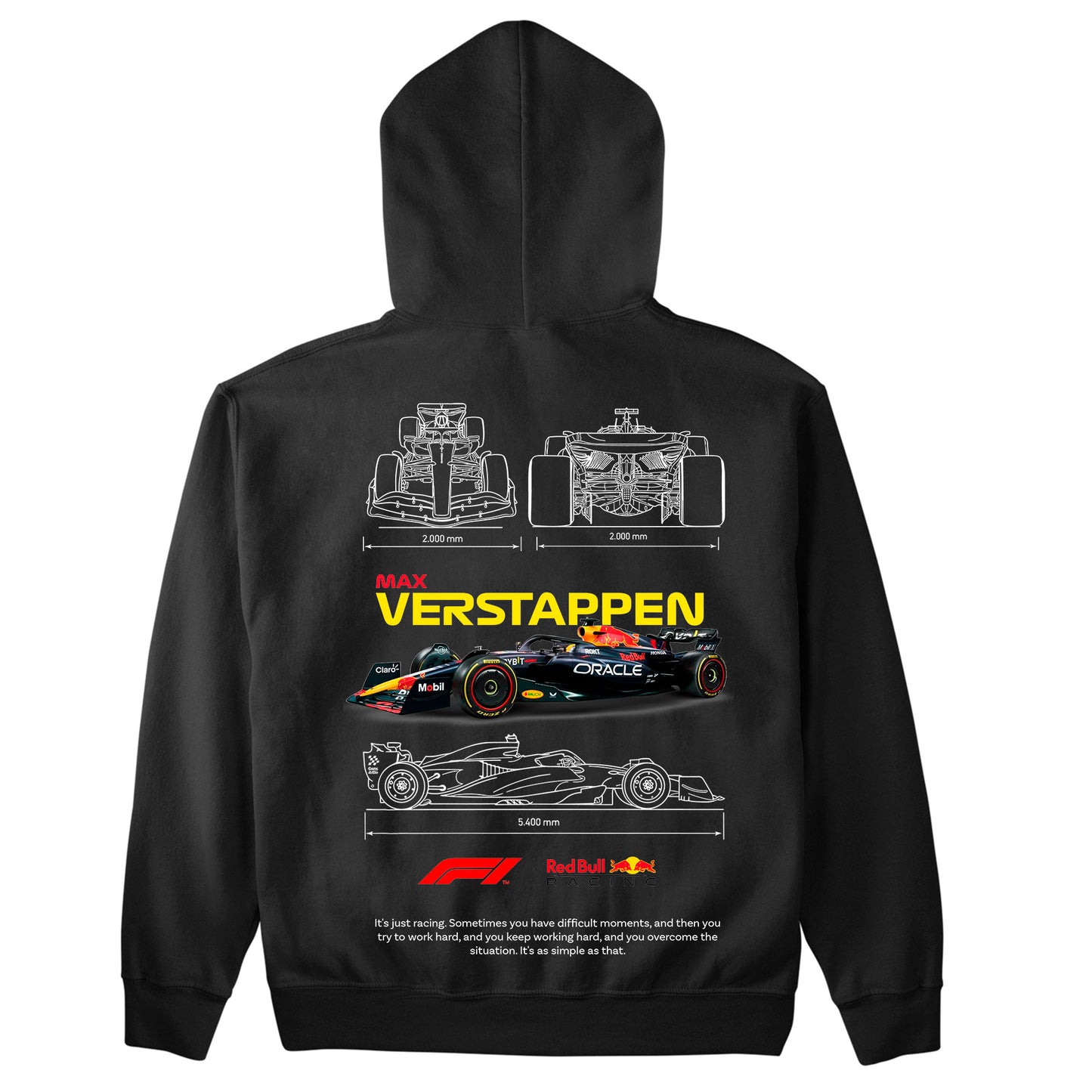 Moletom Básico Com Capuz Unissex F1 Red Bull VERSTAPPEN-PRETO