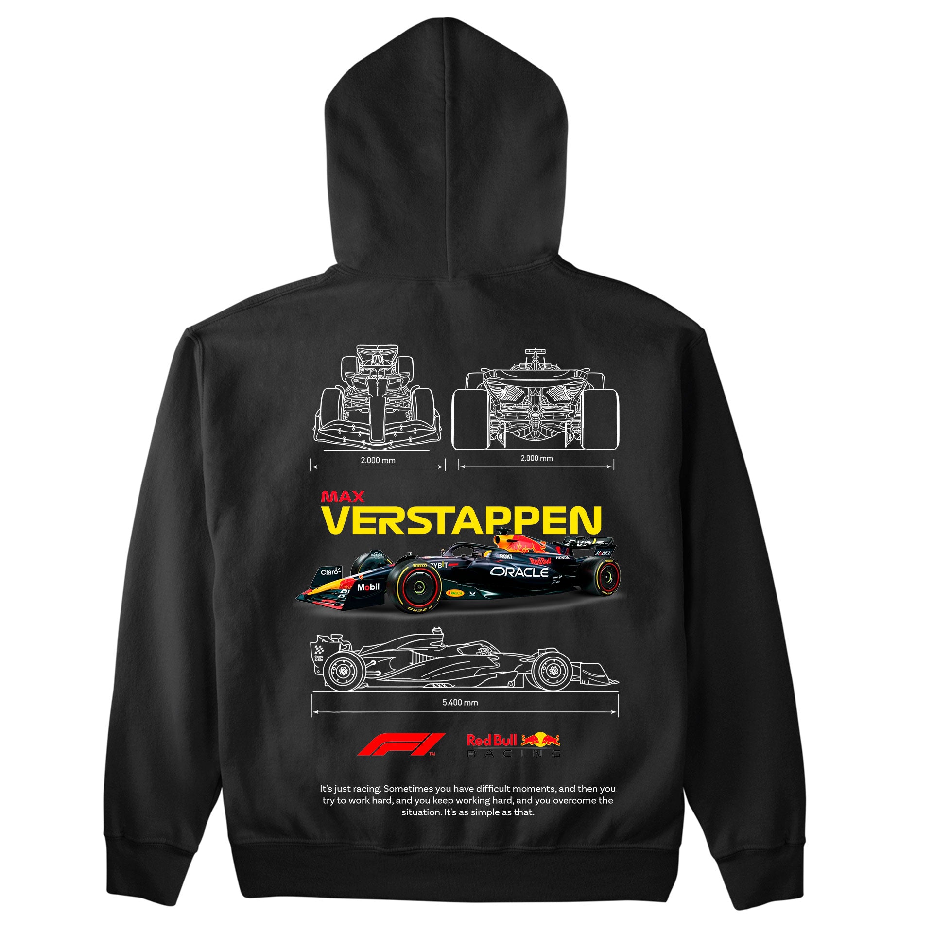 Moletom Básico Com Capuz Unissex F1 Red Bull VERSTAPPEN-PRETO