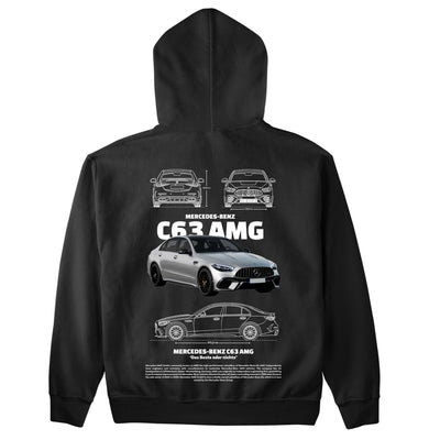 Moletom Básico Com Capuz Unissex Mercedes Benz c63 AMG W