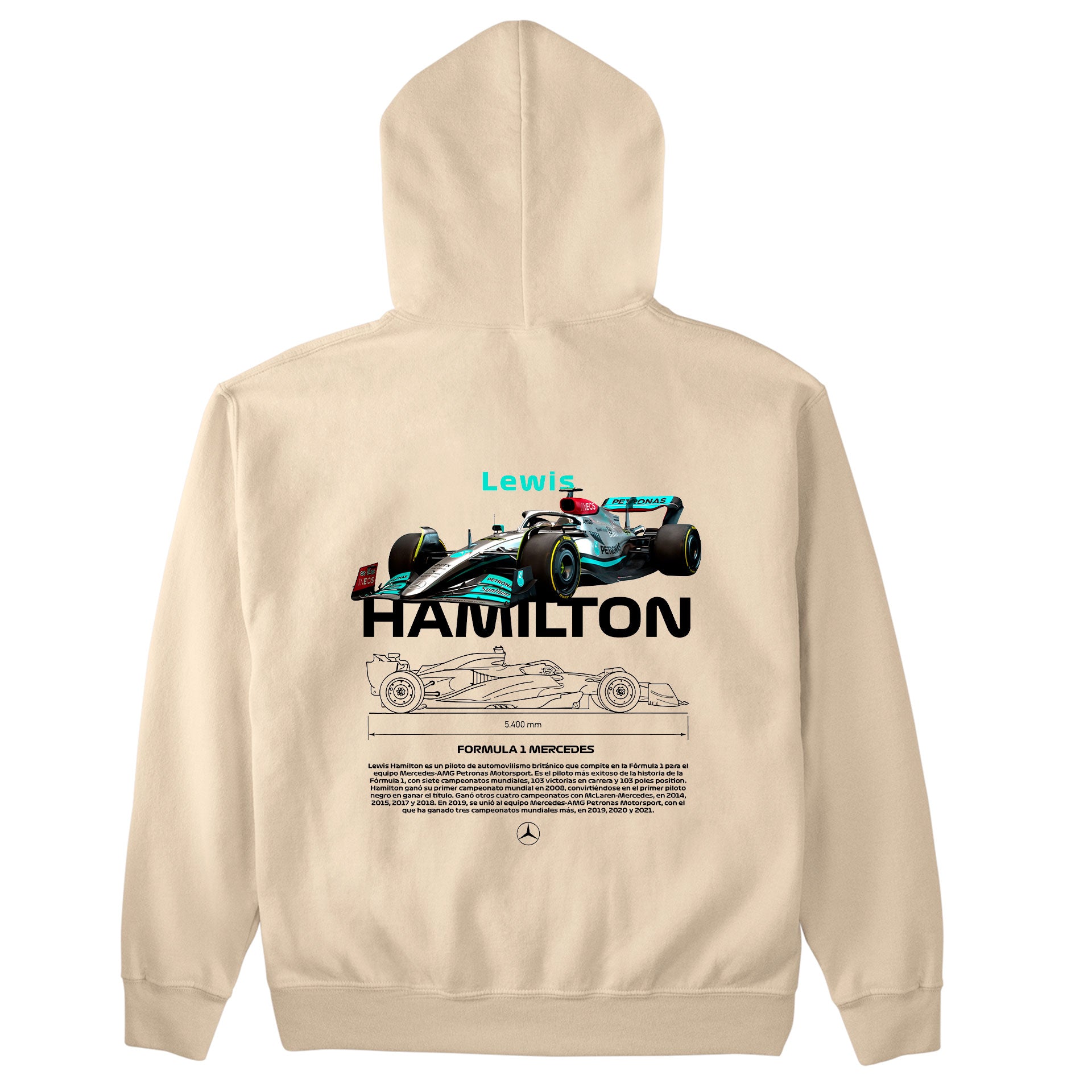 Moletom Básico Com Capuz Unissex Lewis Hamilton BLACK-PEROLA