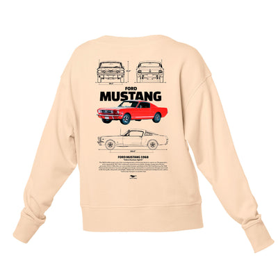 Moletom Gola Redonda Unissex Ford Mustang 1966 W-PÉROLA