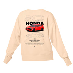Moletom Gola Redonda Unissex Honda Civic TYPE R