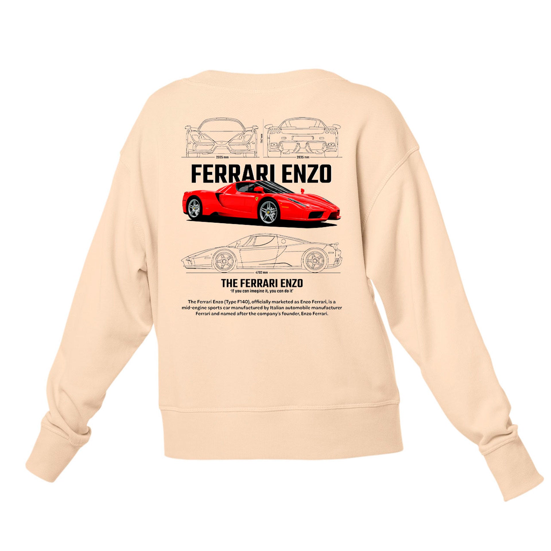 Moletom Gola Redonda Unissex Ferrari Enzo W-PÉROLA