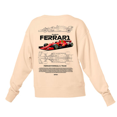 Moletom Gola Redonda Unissex Ferrari Fórmula 1 TEAM-PÉROLA