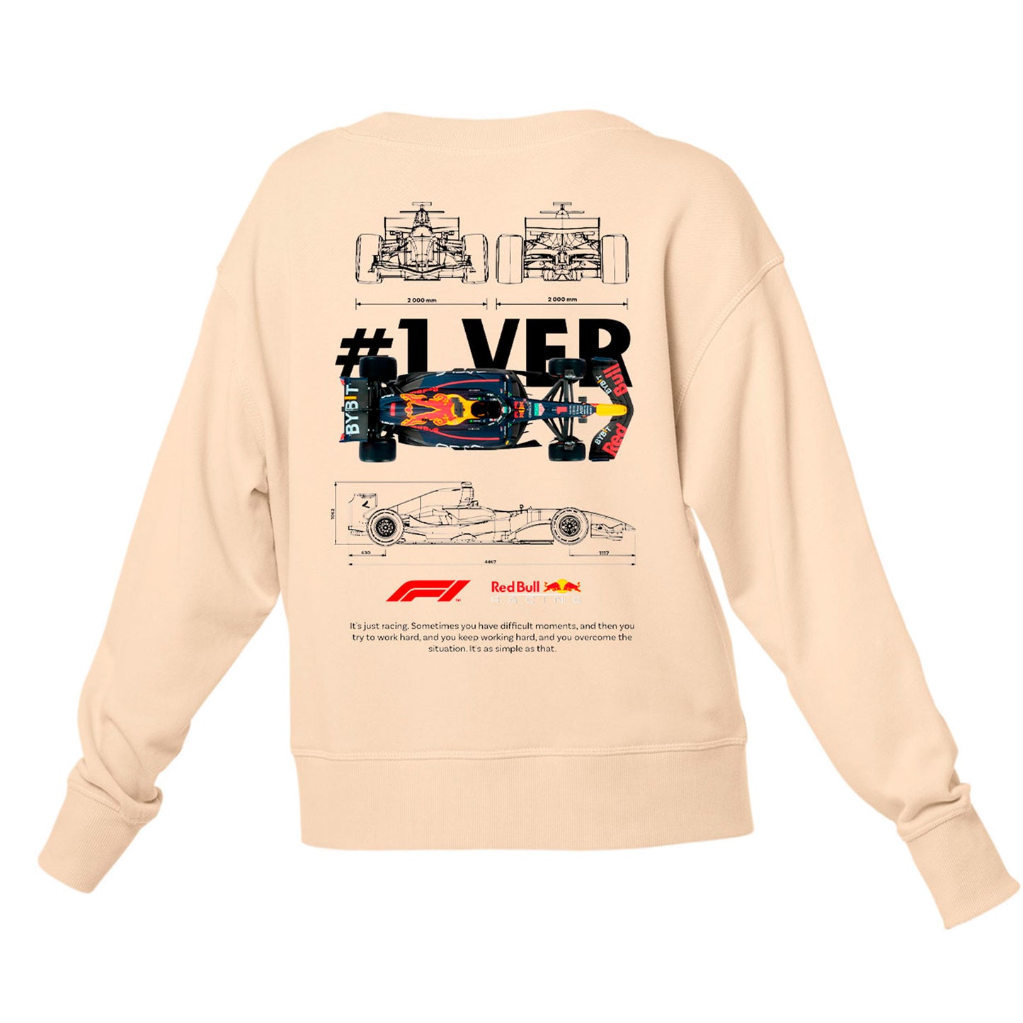 Moletom Gola Redonda Unissex F1 Red Bull CAR TEMPLATE-PÉROLA
