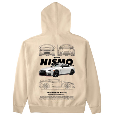 Moletom Básico Com Capuz Unissex Nissan Nismo WHITE