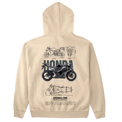 Moletom Básico Com Capuz Unissex Honda CBR Template 3 G-PEROLA