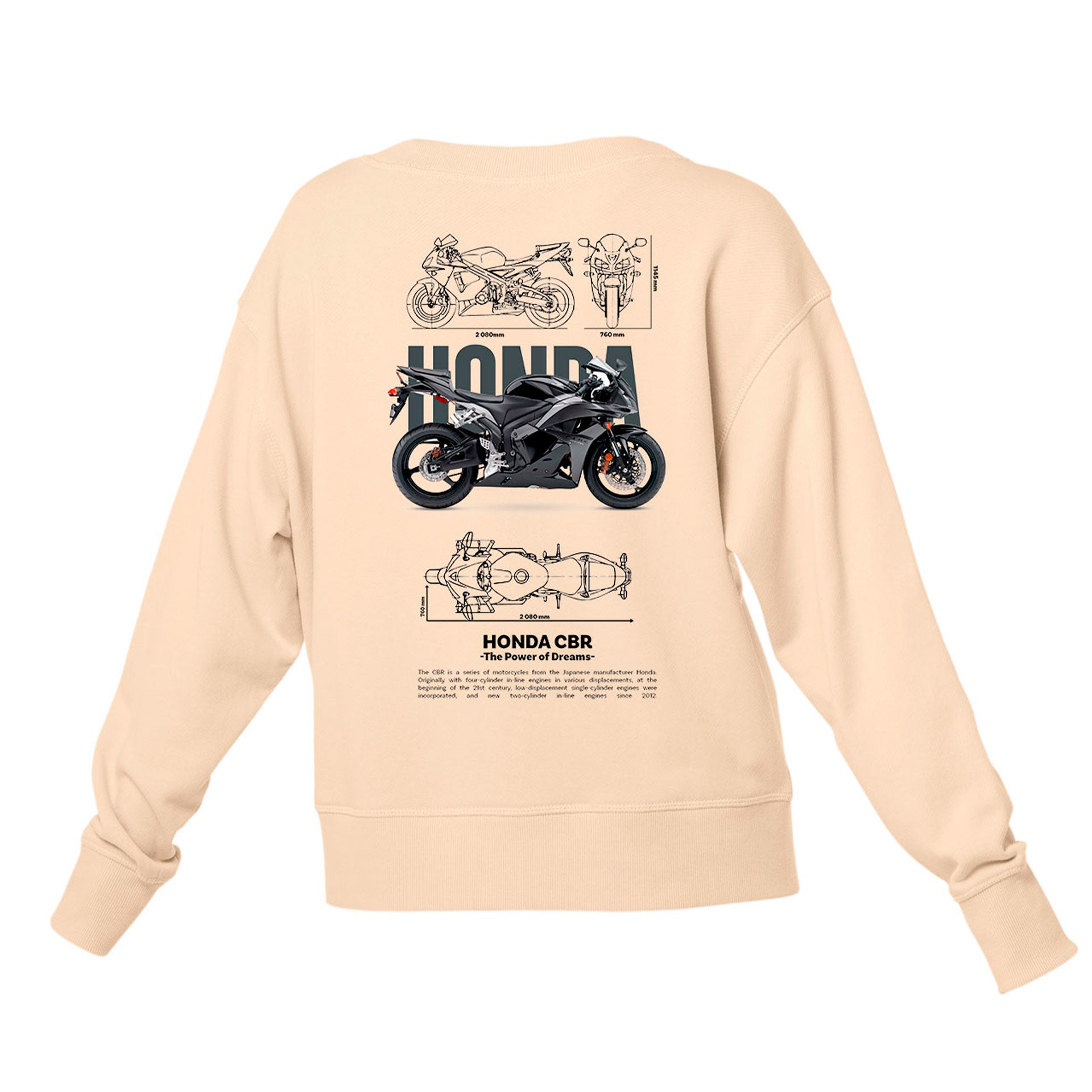 Moletom Gola Redonda Unissex Honda CBR Template 3 G-PEROLA