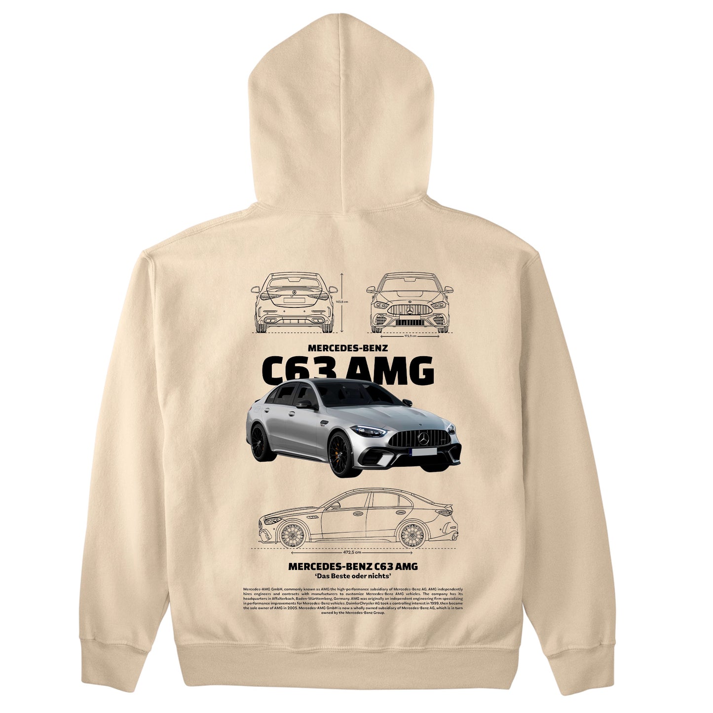 Moletom Básico Com Capuz Unissex Mercedes Benz c63 AMG W-PEROLA