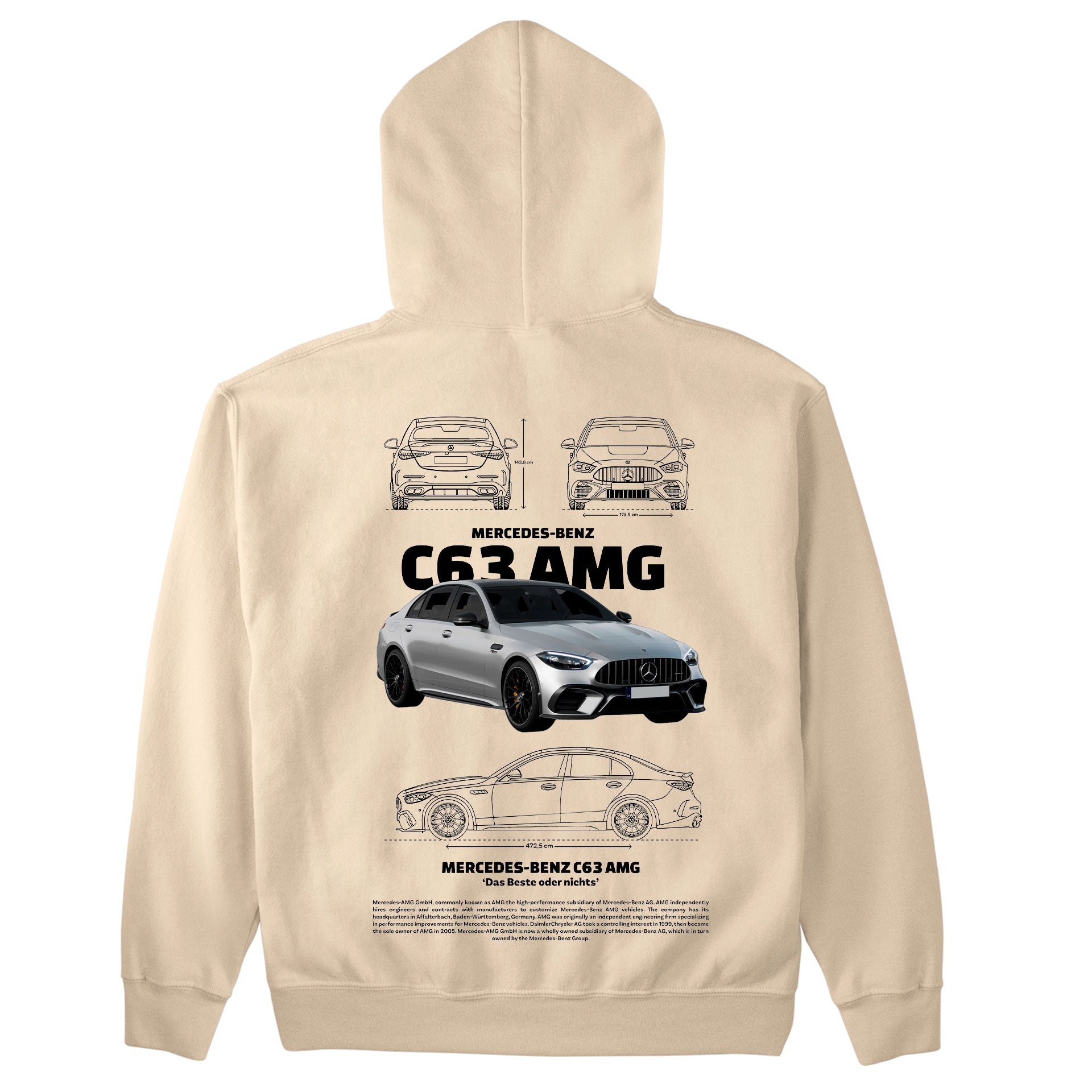 Moletom Básico Com Capuz Unissex Mercedes Benz c63 AMG W-PEROLA