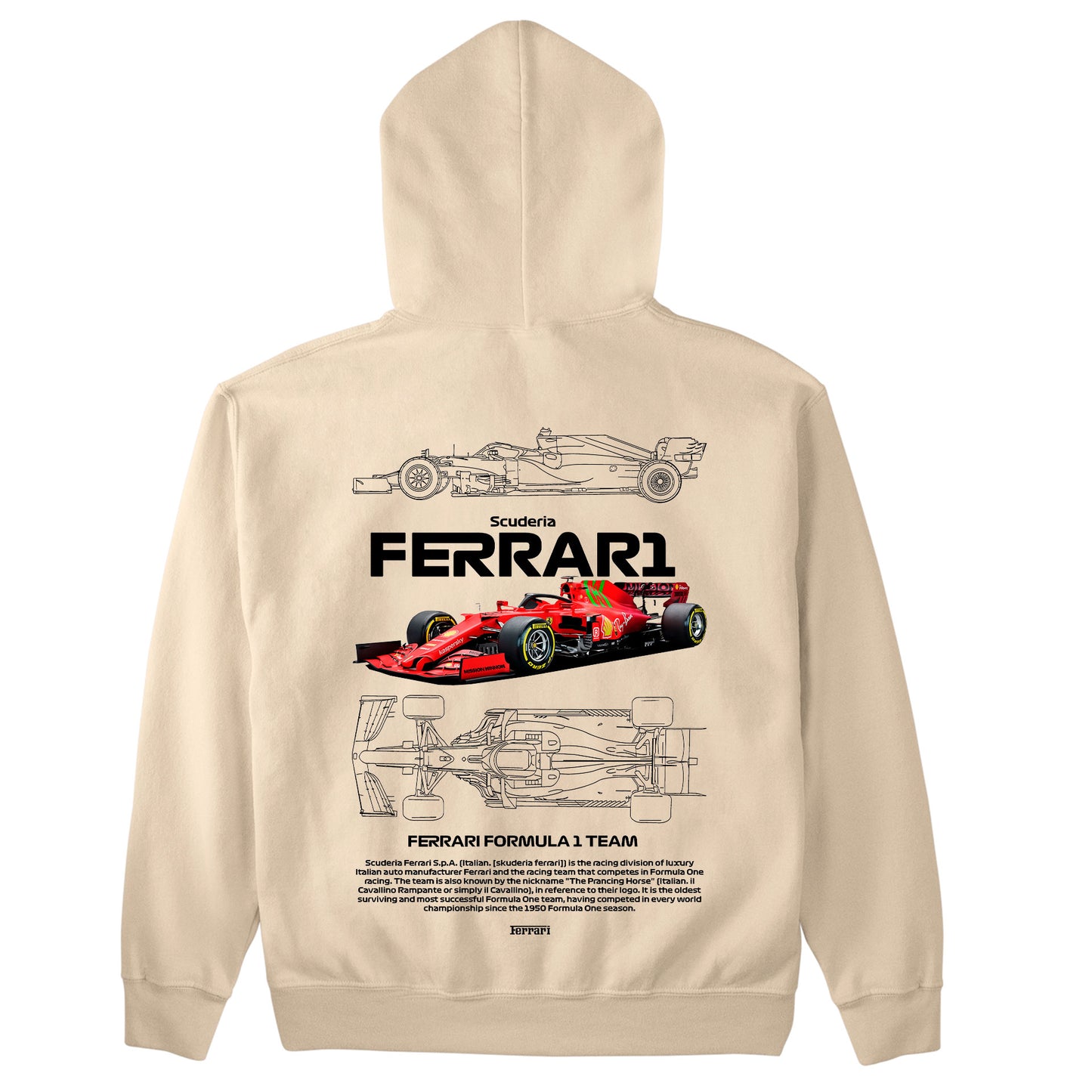 Moletom Básico Com Capuz Unissex Ferrari Fórmula 1 TEAM-PEROLA