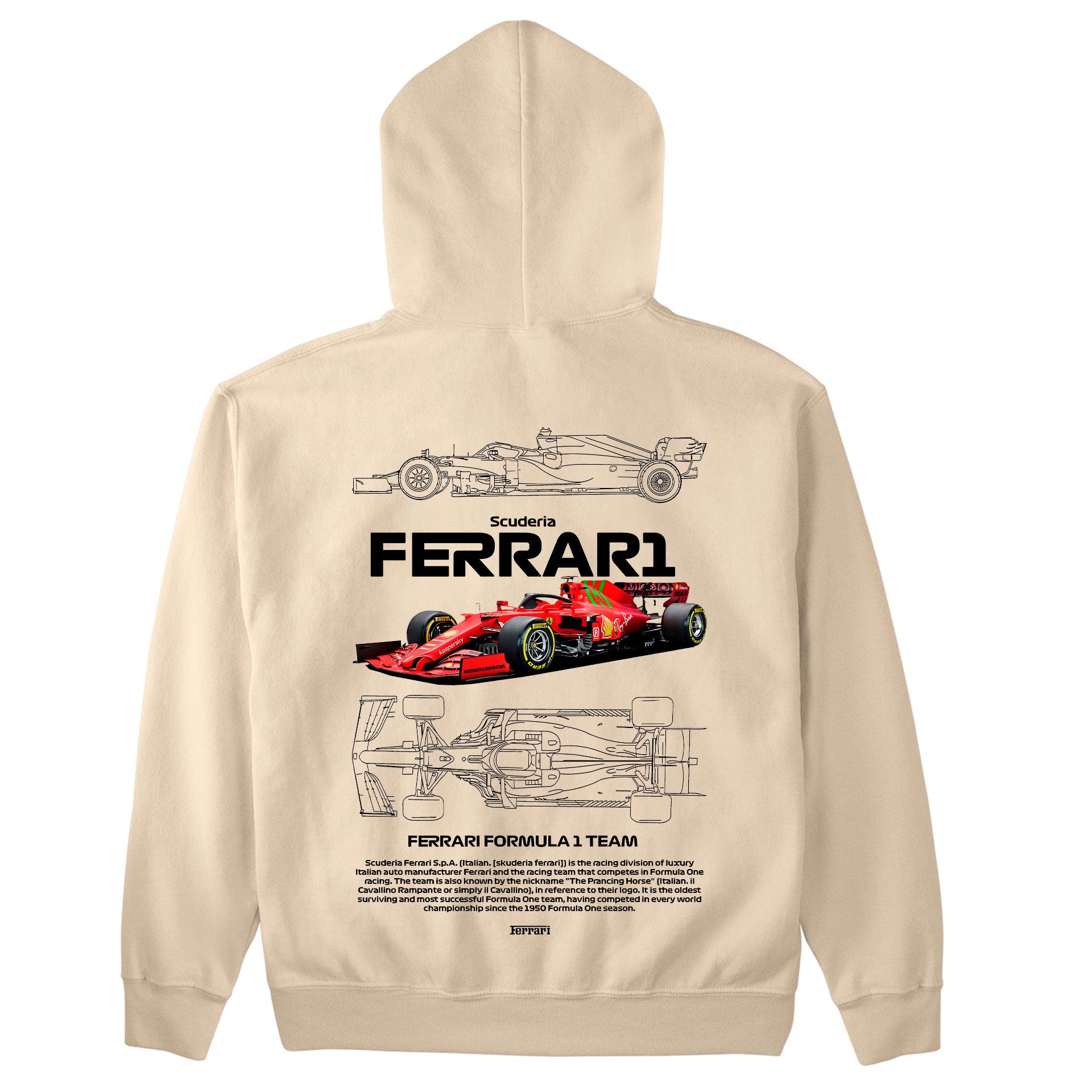 Moletom Básico Com Capuz Unissex Ferrari Fórmula 1 TEAM-PEROLA