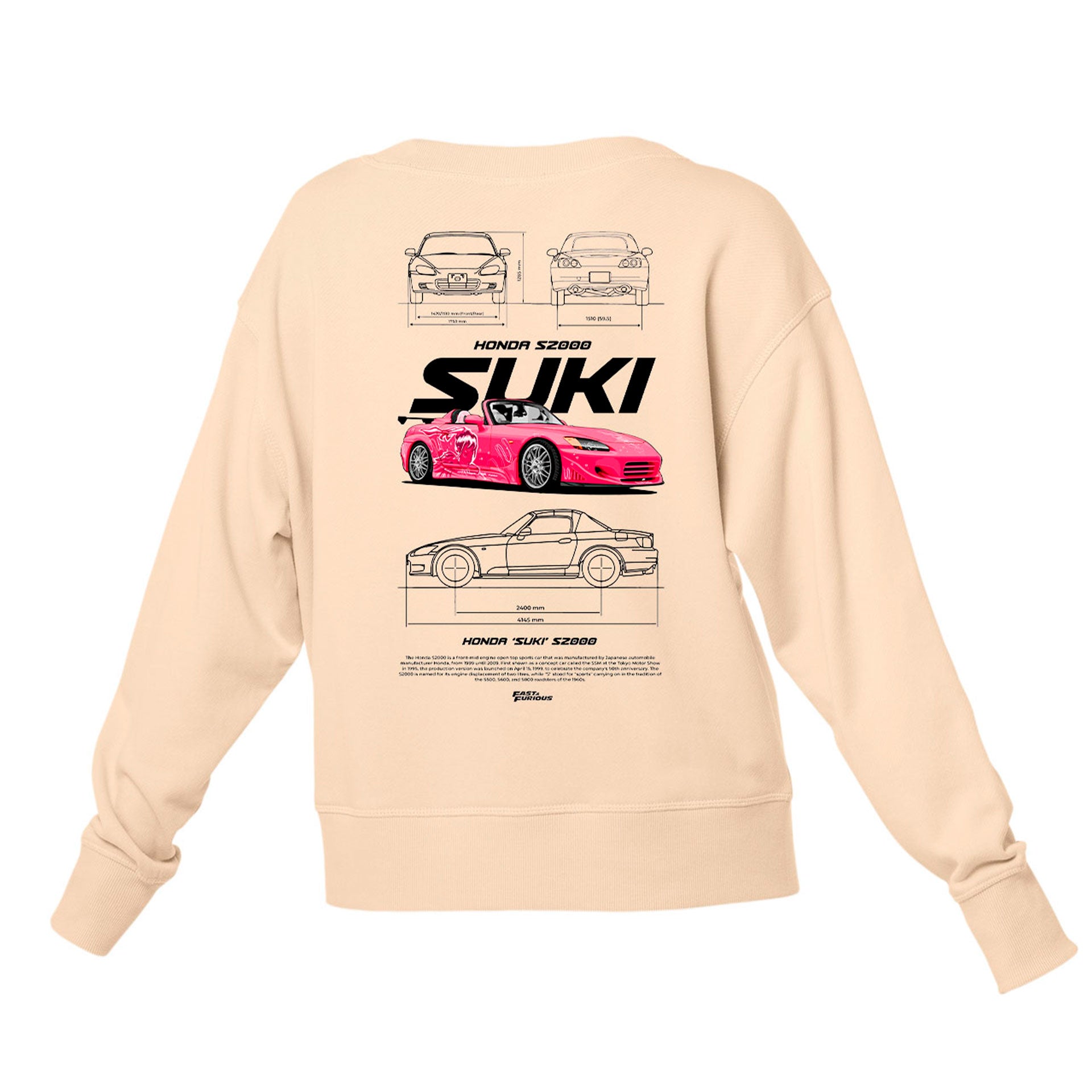 Moletom Gola Redonda Unissex Honda SUKI S2000 2-PEROLA