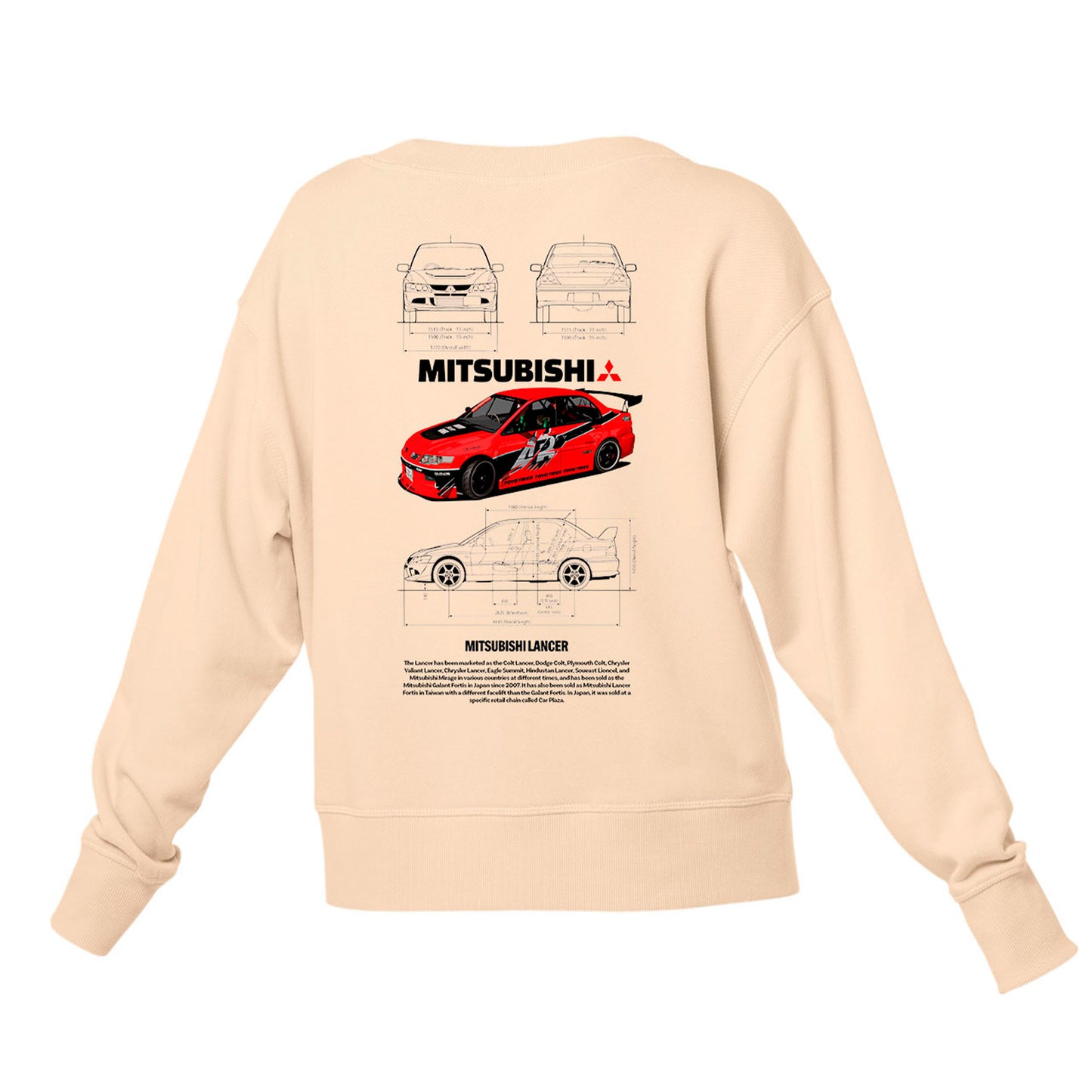 Moletom Gola Redonda Unissex Mitsubishi Lancer R-PEROLA