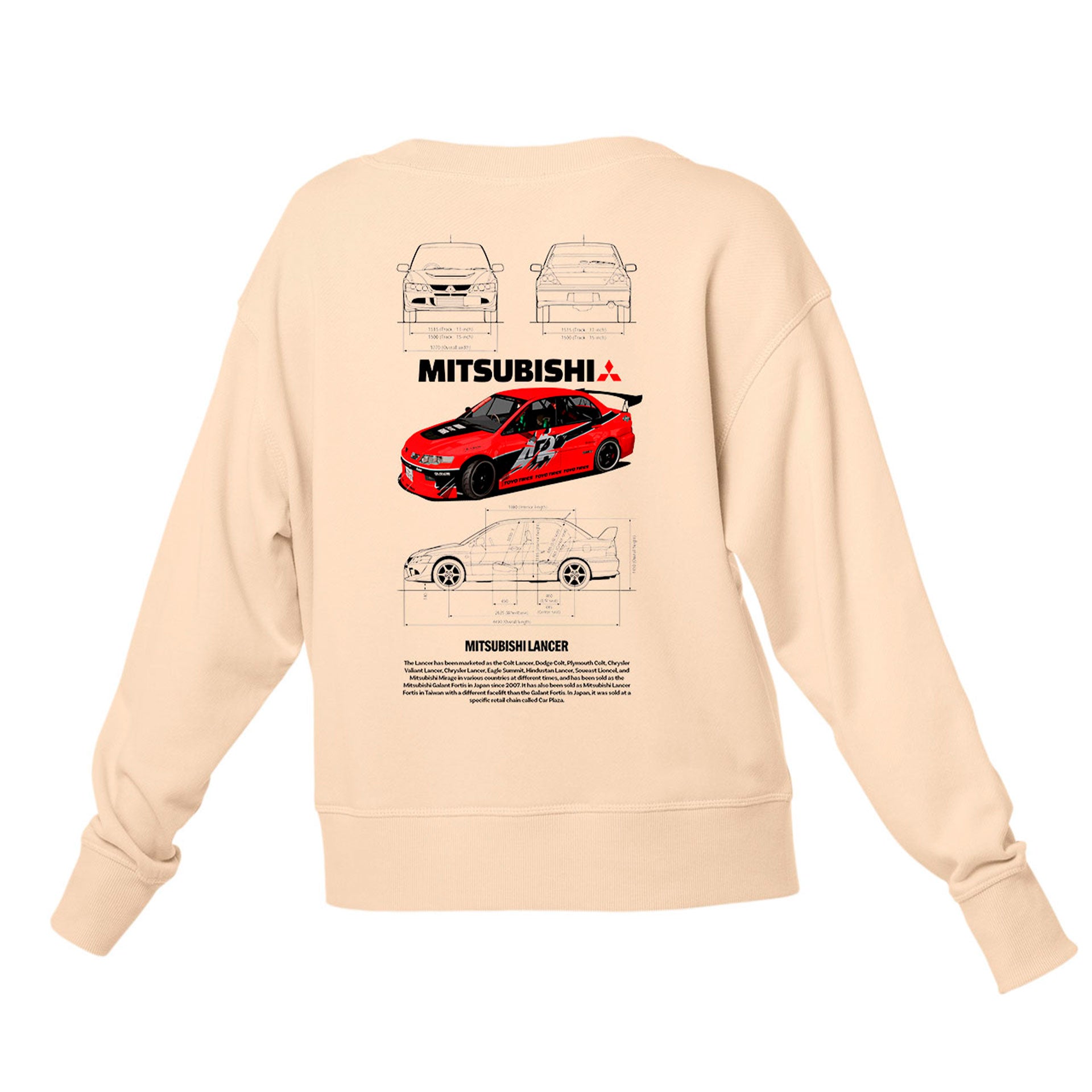 Moletom Gola Redonda Unissex Mitsubishi Lancer R-PEROLA