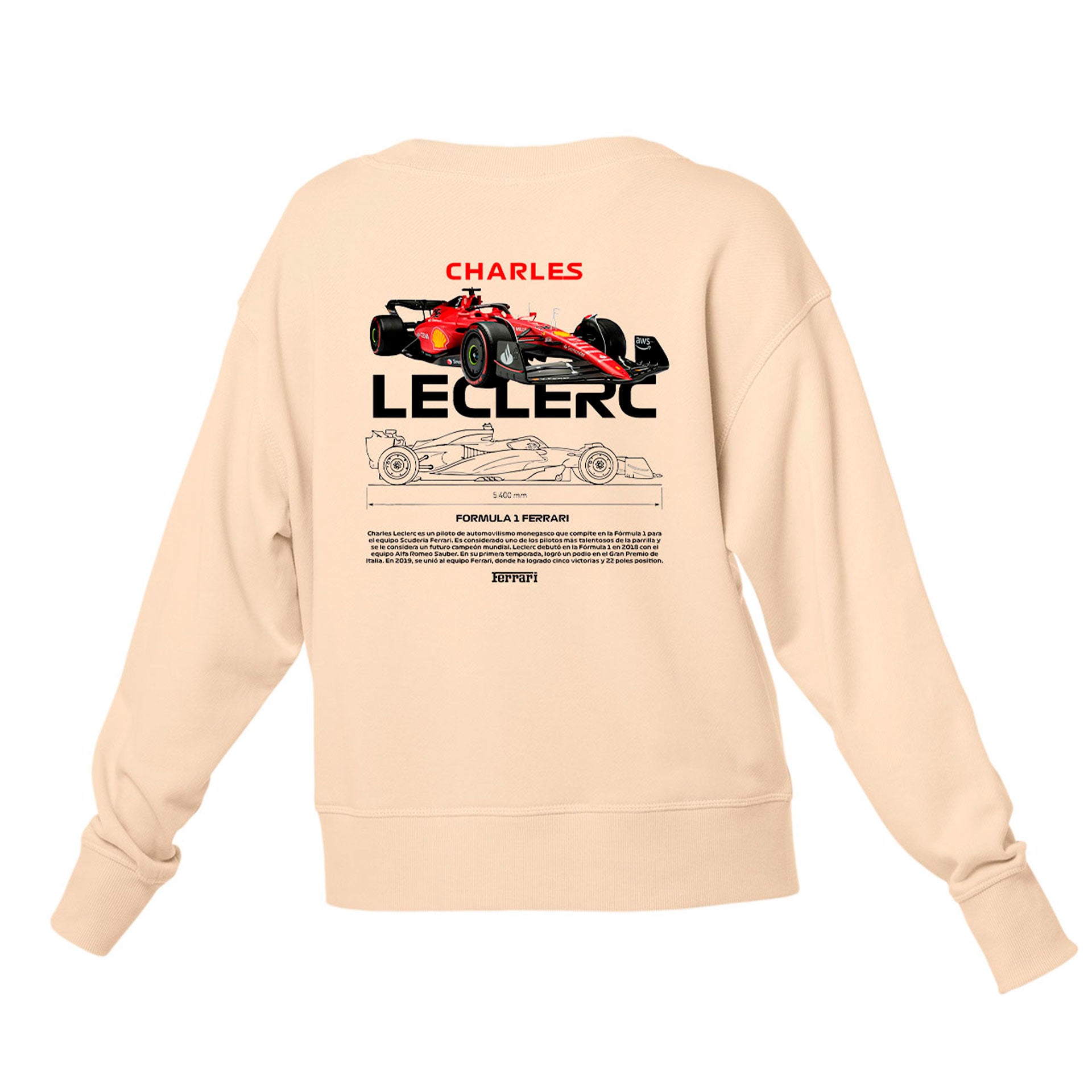 Moletom Gola Redonda Unissex Charles Leclerc Pérola