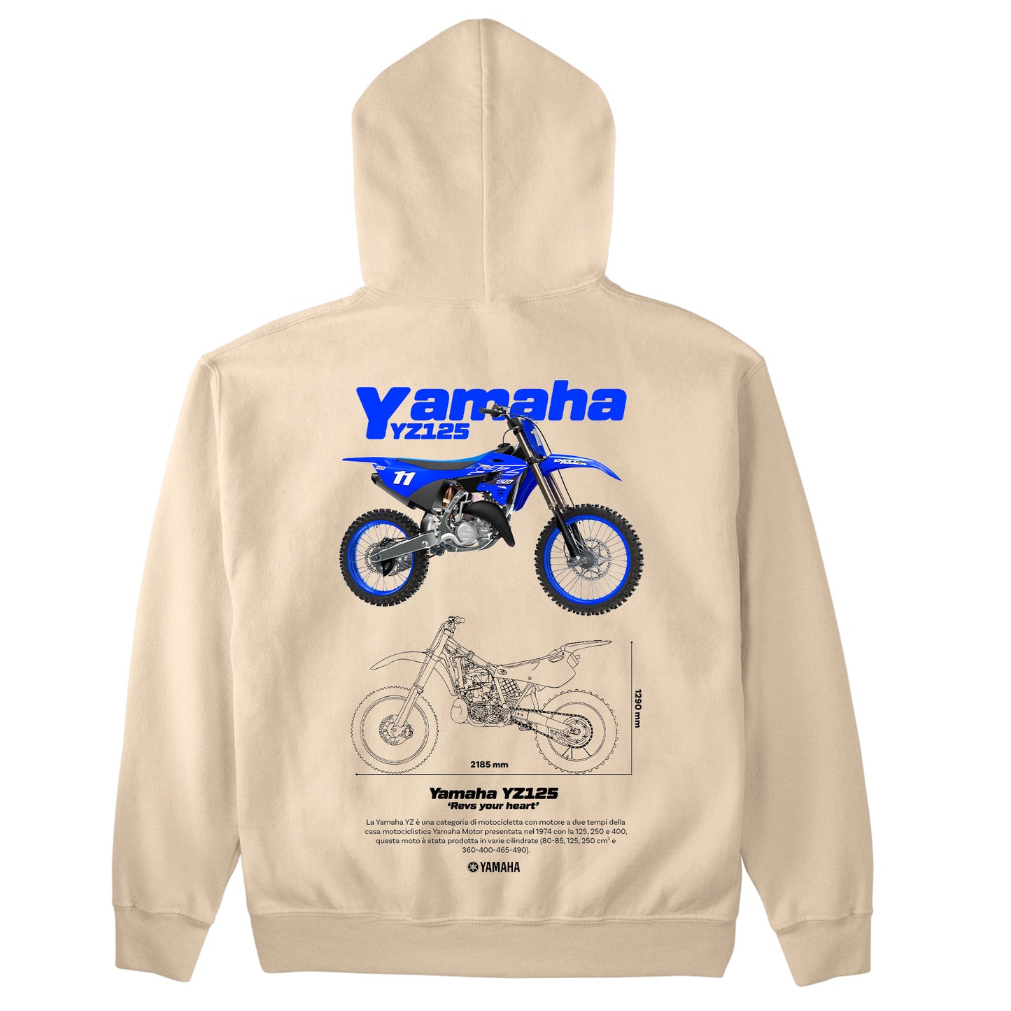 Moletom Básico Com Capuz Unissex Yamaha YZ  v2