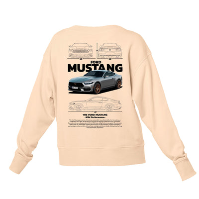 Moletom Gola Redonda Unissex Ford Mustang GT500 SHELBY W-PÉROLA