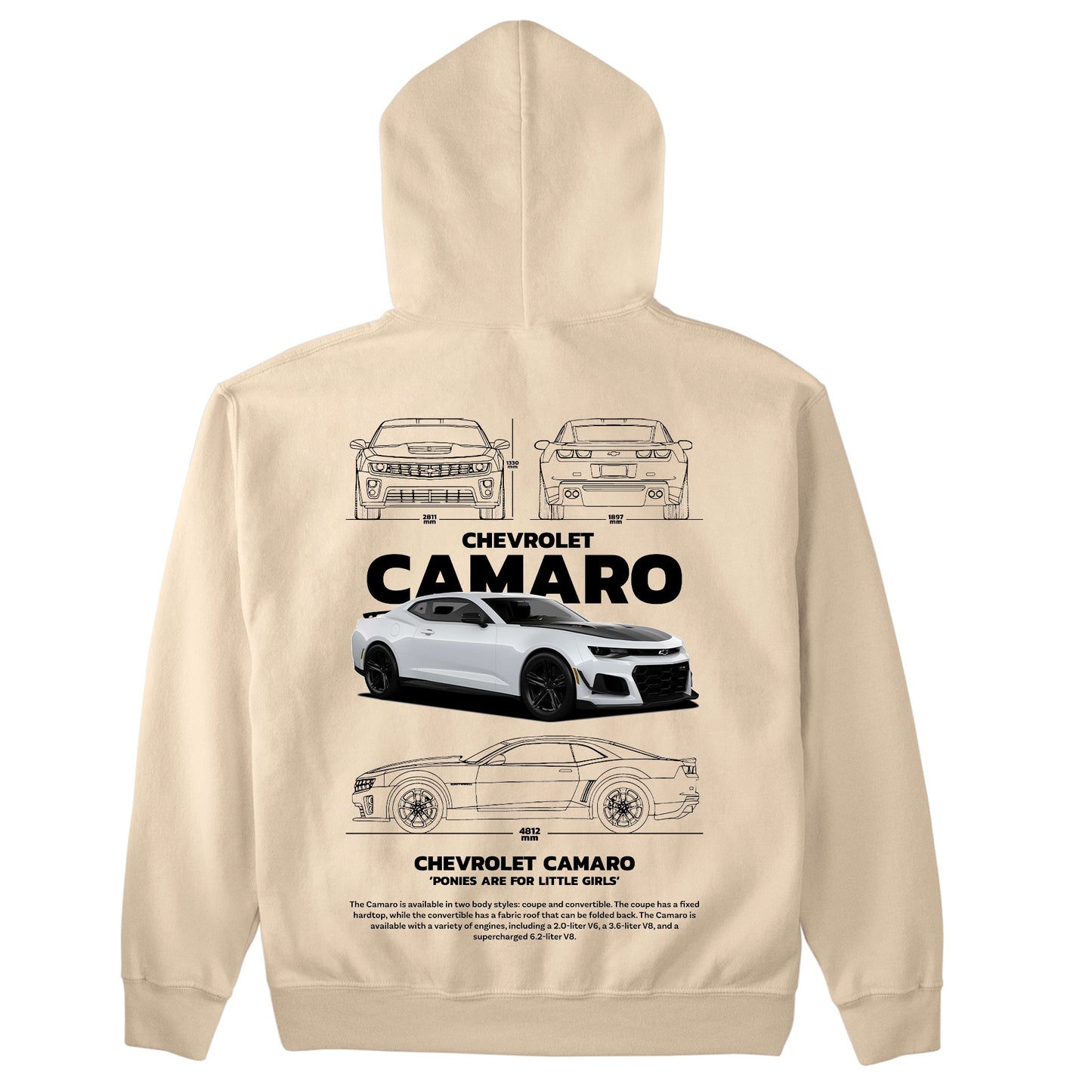 Moletom Básico Com Capuz Unissex Chevrolet Camaro-PEROLA