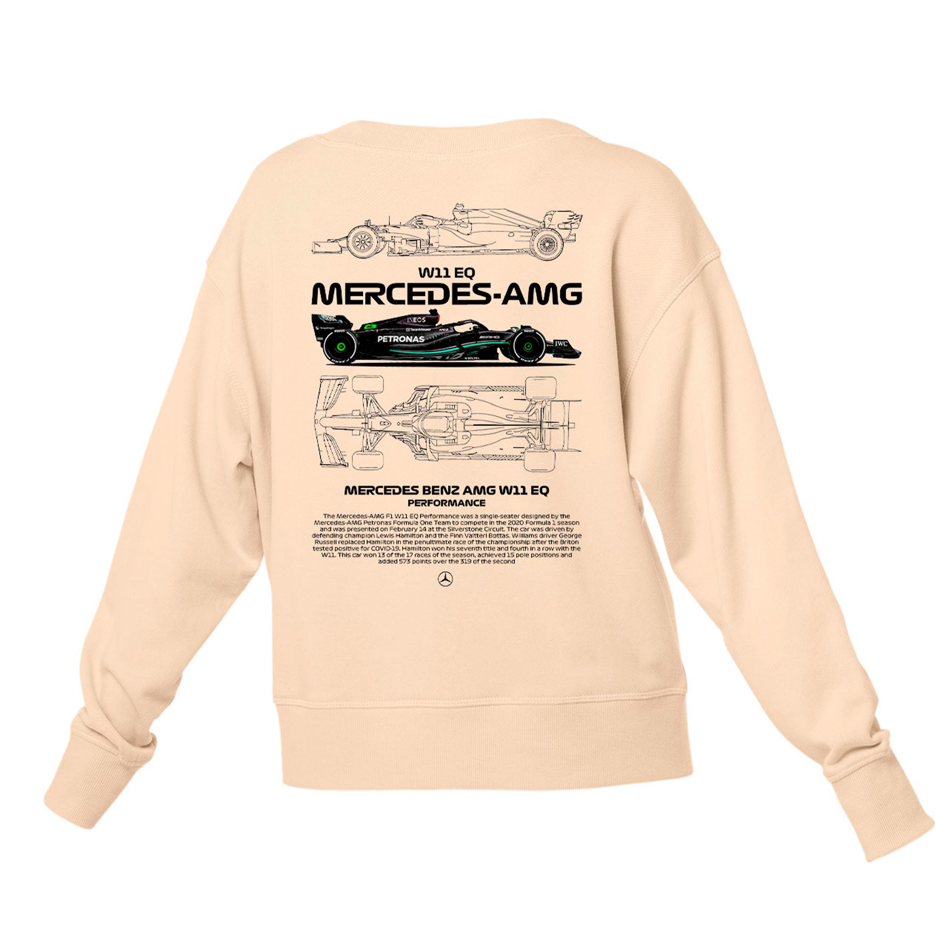 Moletom Gola Redonda Unissex Mercedes Benz AMG W11-PEROLA