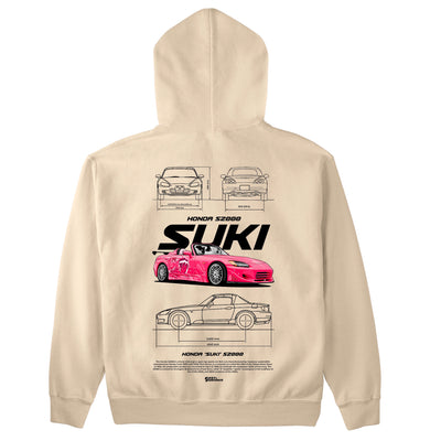 Moletom Básico Com Capuz Unissex Honda Suki S2000 2-PEROLA