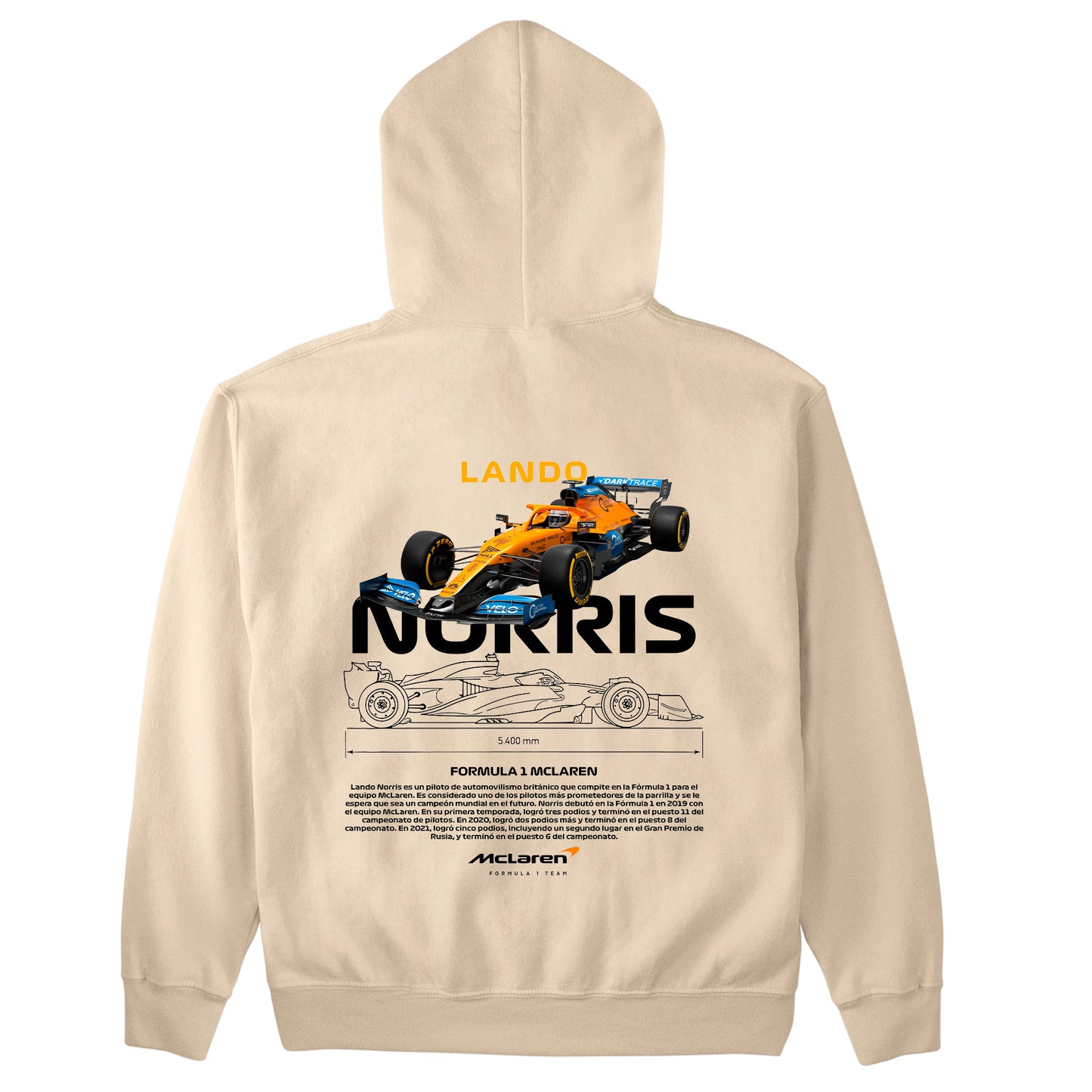 Moletom Básico Com Capuz Unissex Lando Norris WHITE-PEROLA
