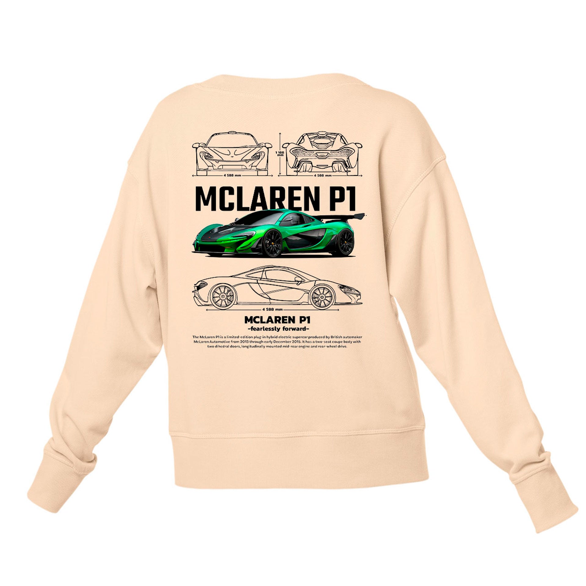 Moletom Gola Redonda Unissex Mclaren P1 VERDE PÉROLA