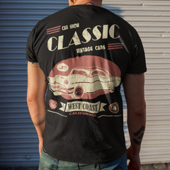 Camiseta Básica Unissex Vintage Cars West Coast