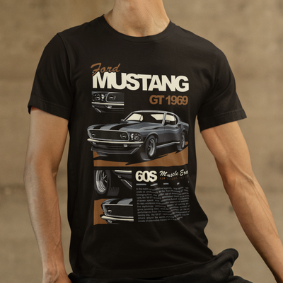 Camiseta Básica Unissex Ford Mustang