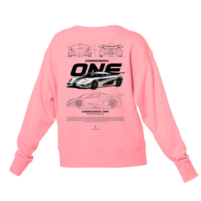 Moletom Gola Redonda Unissex Koenigsegg ONE W-ROSA BEBE