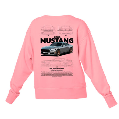 Moletom Gola Redonda Unissex Ford Mustang GT500 SHELBY W-ROSA BEBÊ