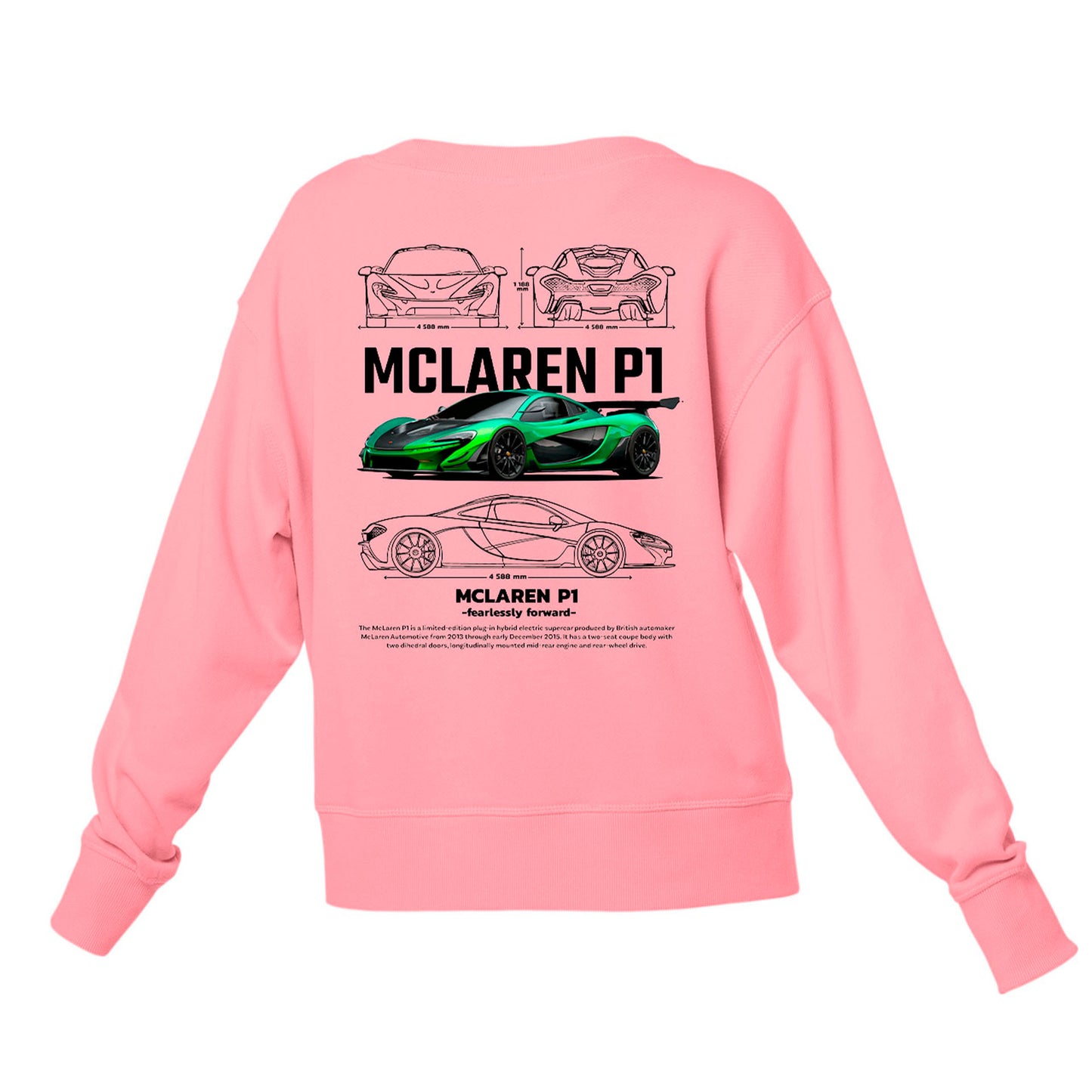 Moletom Gola Redonda Unissex Mclaren P1 VERDE rosa Bebê