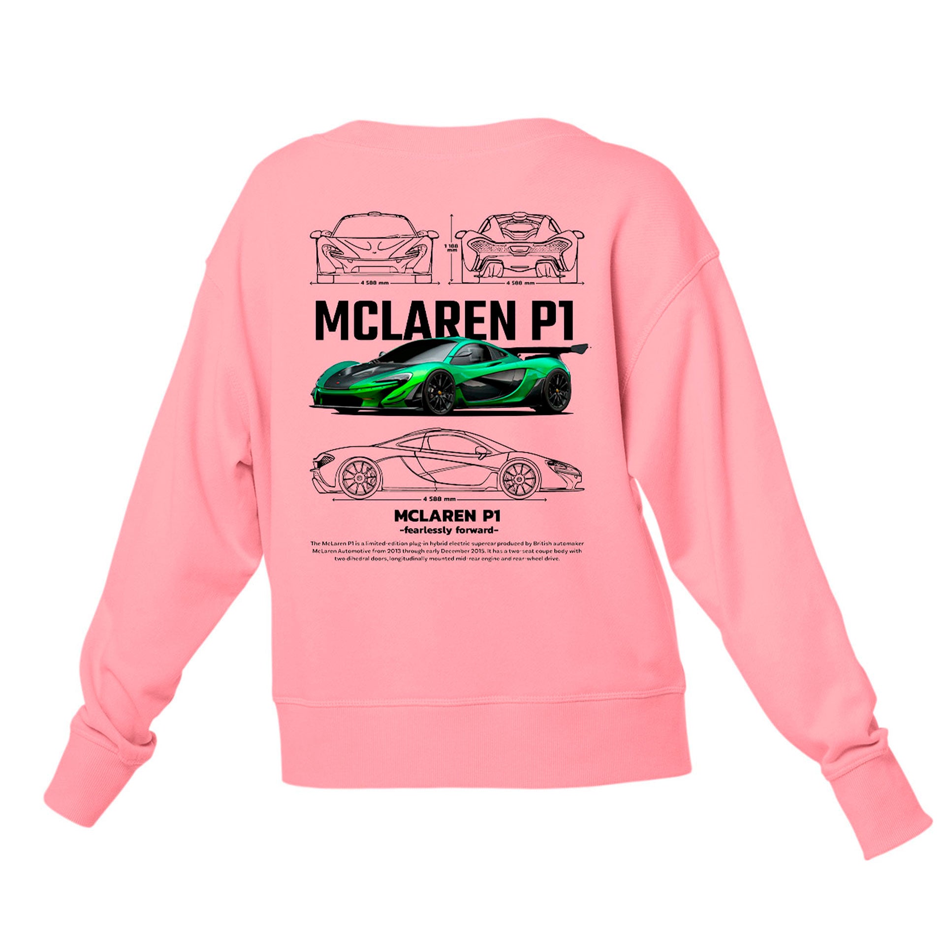 Moletom Gola Redonda Unissex Mclaren P1 VERDE rosa Bebê