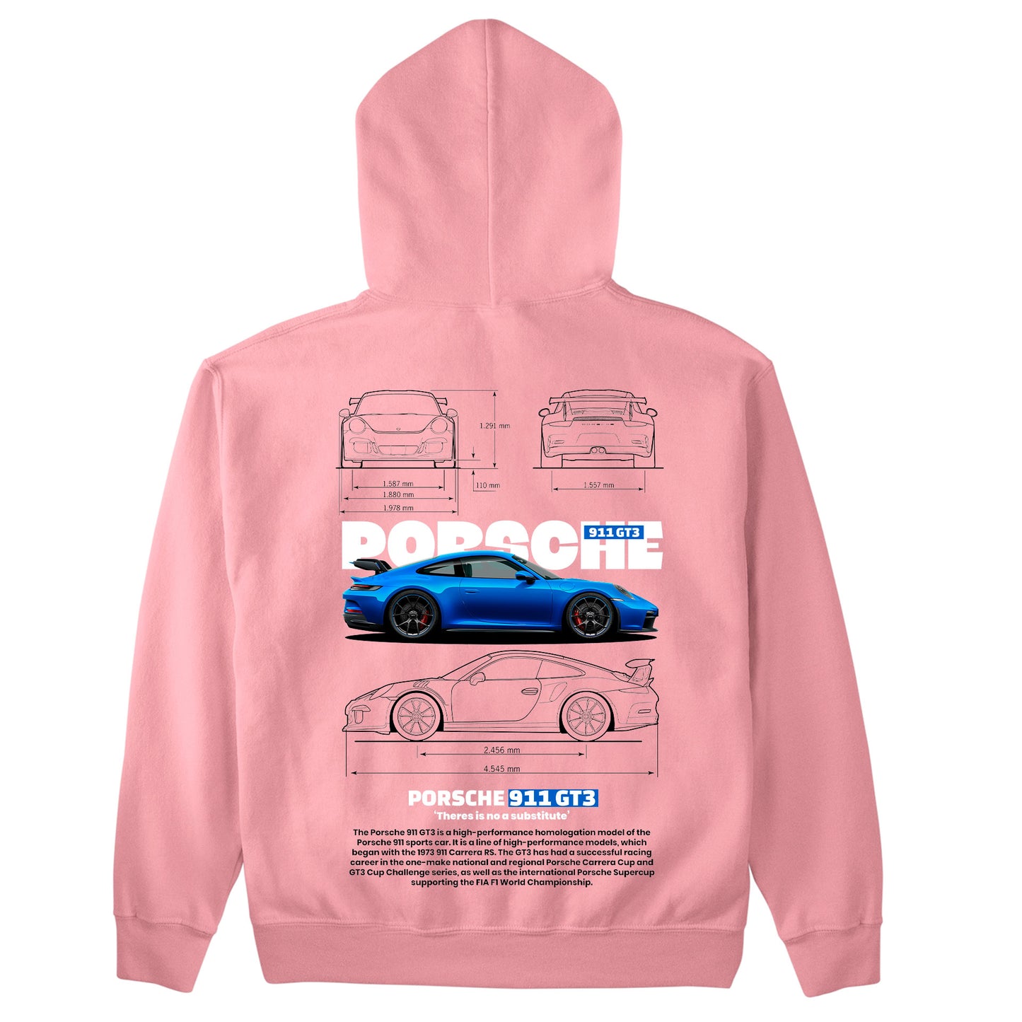 Moletom Básico Com Capuz Unissex Porsche 911 GT3 W