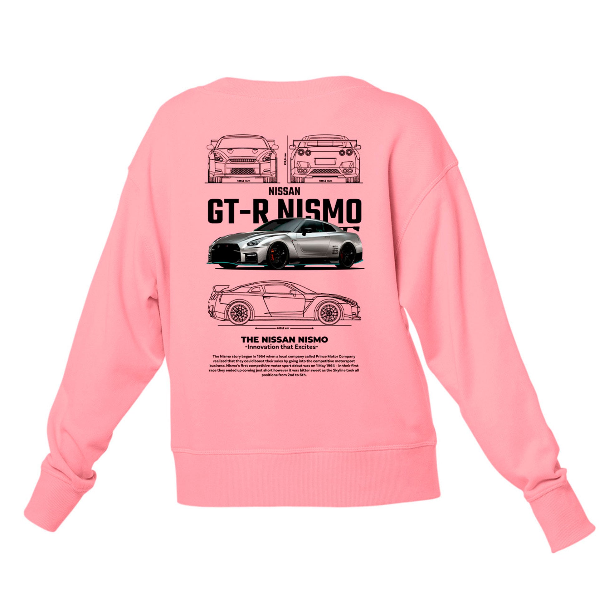 Moletom Gola Redonda Unissex GT-R NISMO-ROSAA BEBE