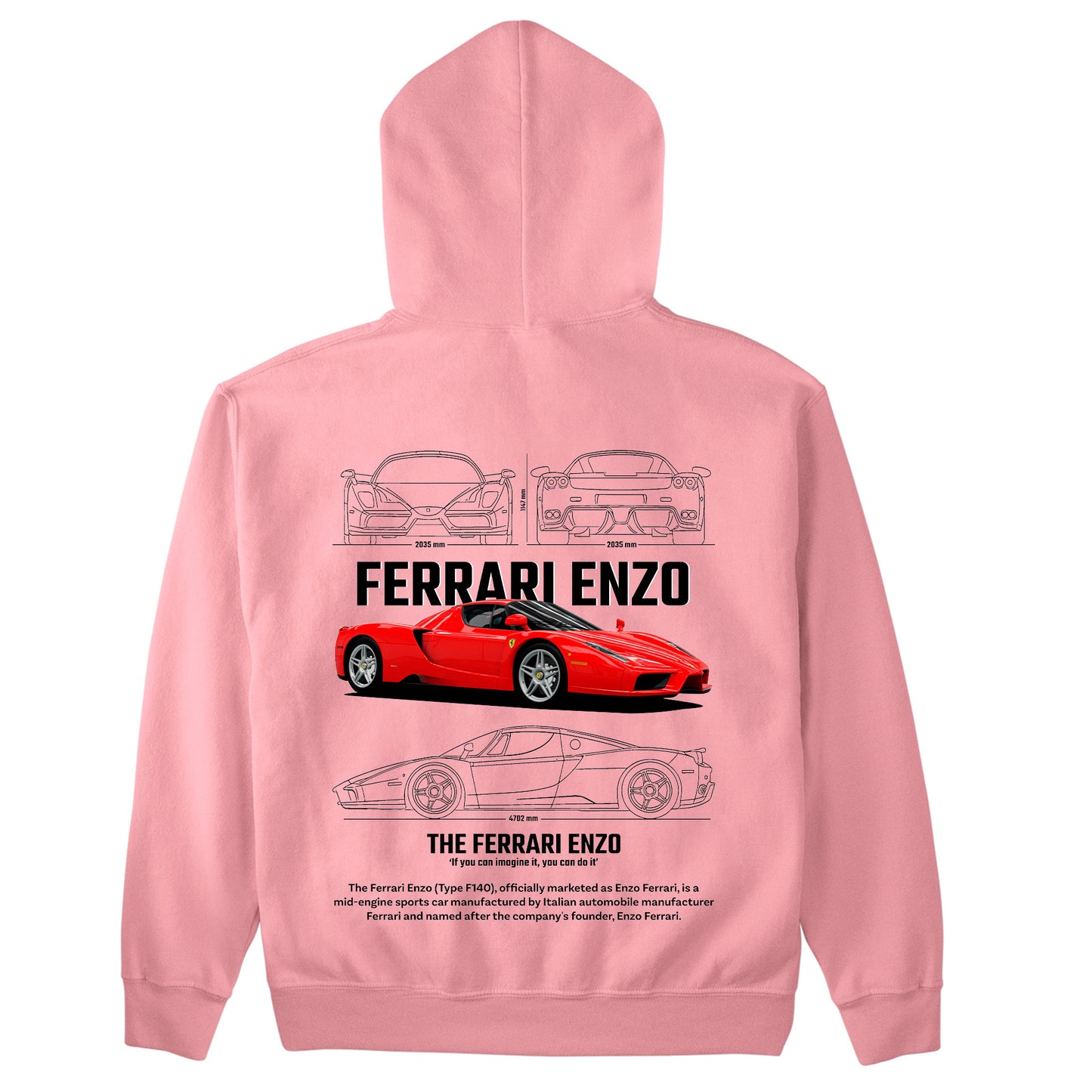 Moletom Básico Com Capuz Unissex Ferrari Enzo W-ROSA BEBE
