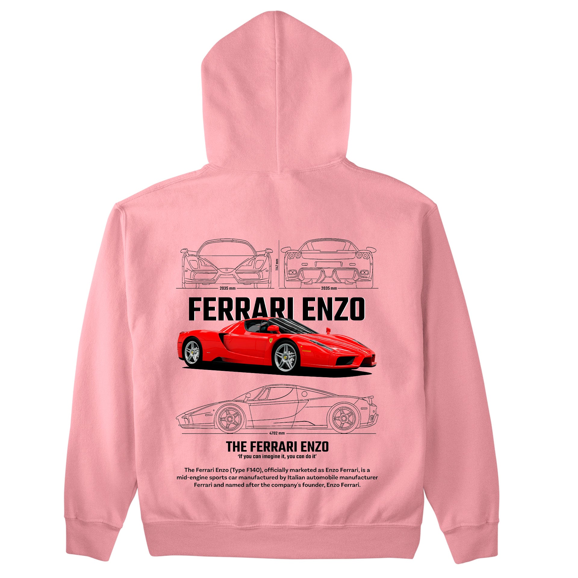 Moletom Básico Com Capuz Unissex Ferrari Enzo W-ROSA BEBE