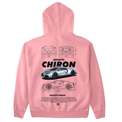 Moletom Básico Com Capuz Unissex Bugatti Chiron v2 black-ROSA BEBE