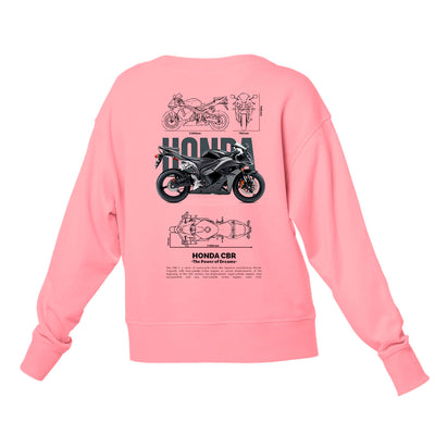 Moletom Gola Redonda Unissex Honda CBR Template 3 G-ROSA BEBÊ