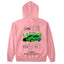 Moletom Básico Com Capuz Unissex Mitsubishi Lancer WHITE-ROSA BEBE