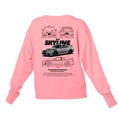 Moletom Gola Redonda Unissex Nissan GTR Skyline R34 06-2